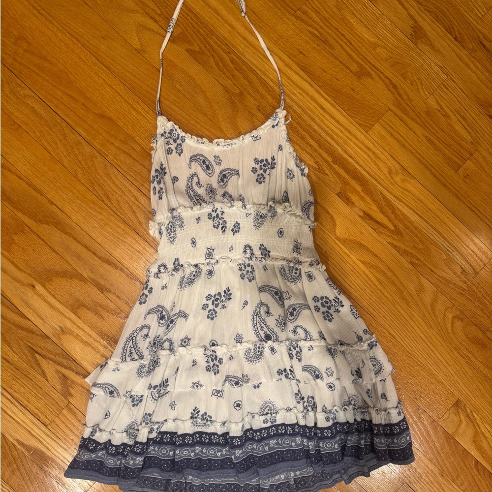 Ron Jon White and Blue Knit Top